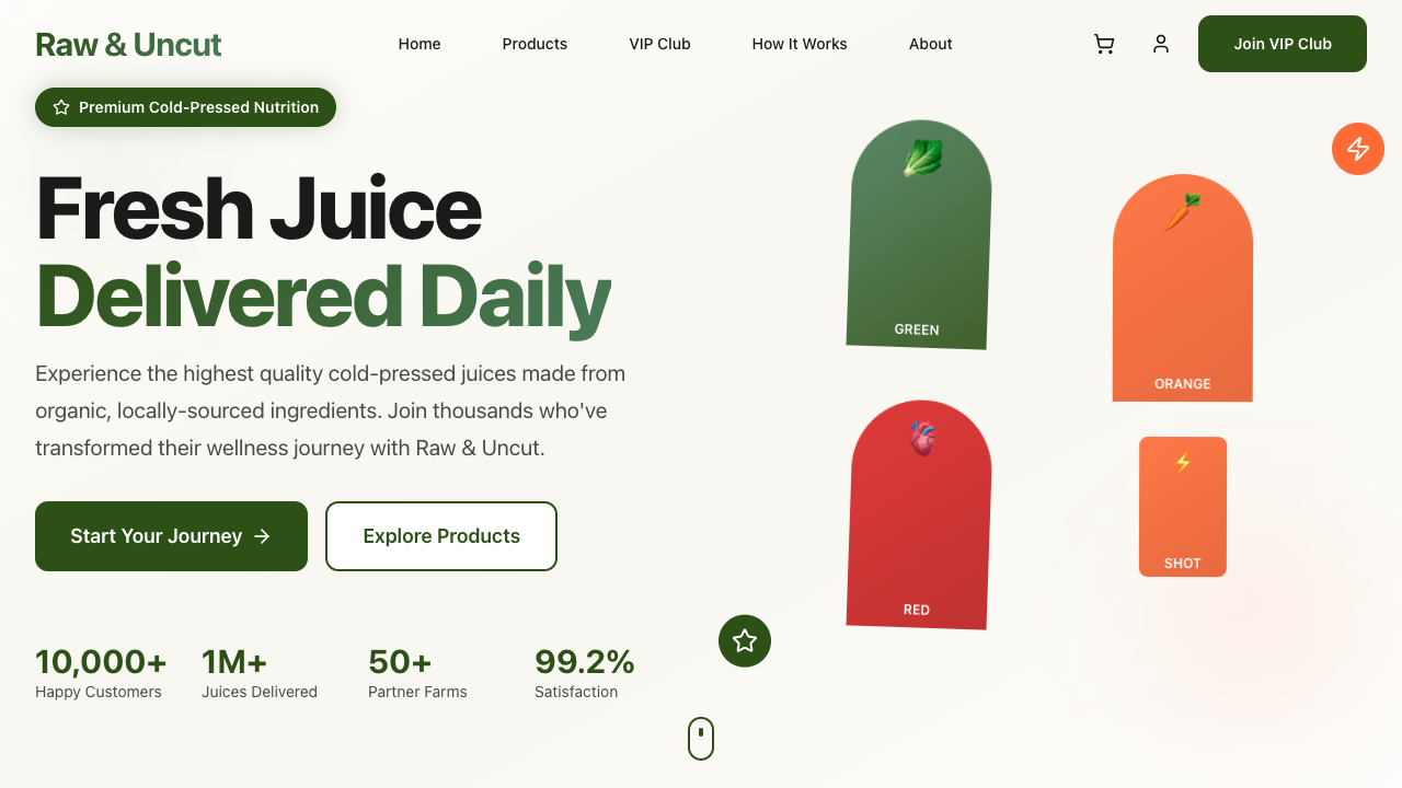 RAW UNCUT JUICING screenshot